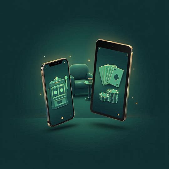 Smartphone e tablet com ícones de cassino diante de poltrona confortável e xícara de café, mostrando as vantagens de jogar em cassino mobile.
